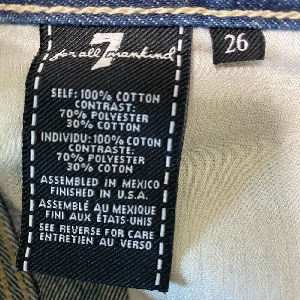 7 For All Mankind Jean Shorts Size 16